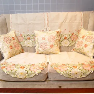 Golden Cutwork Sofa Back- Set of 5