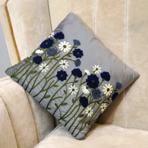 Grey Velvet Cushion Cover