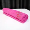 Hot Pink Embroidered Towel