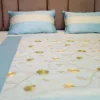 Net Embroidered Bedshee Blue