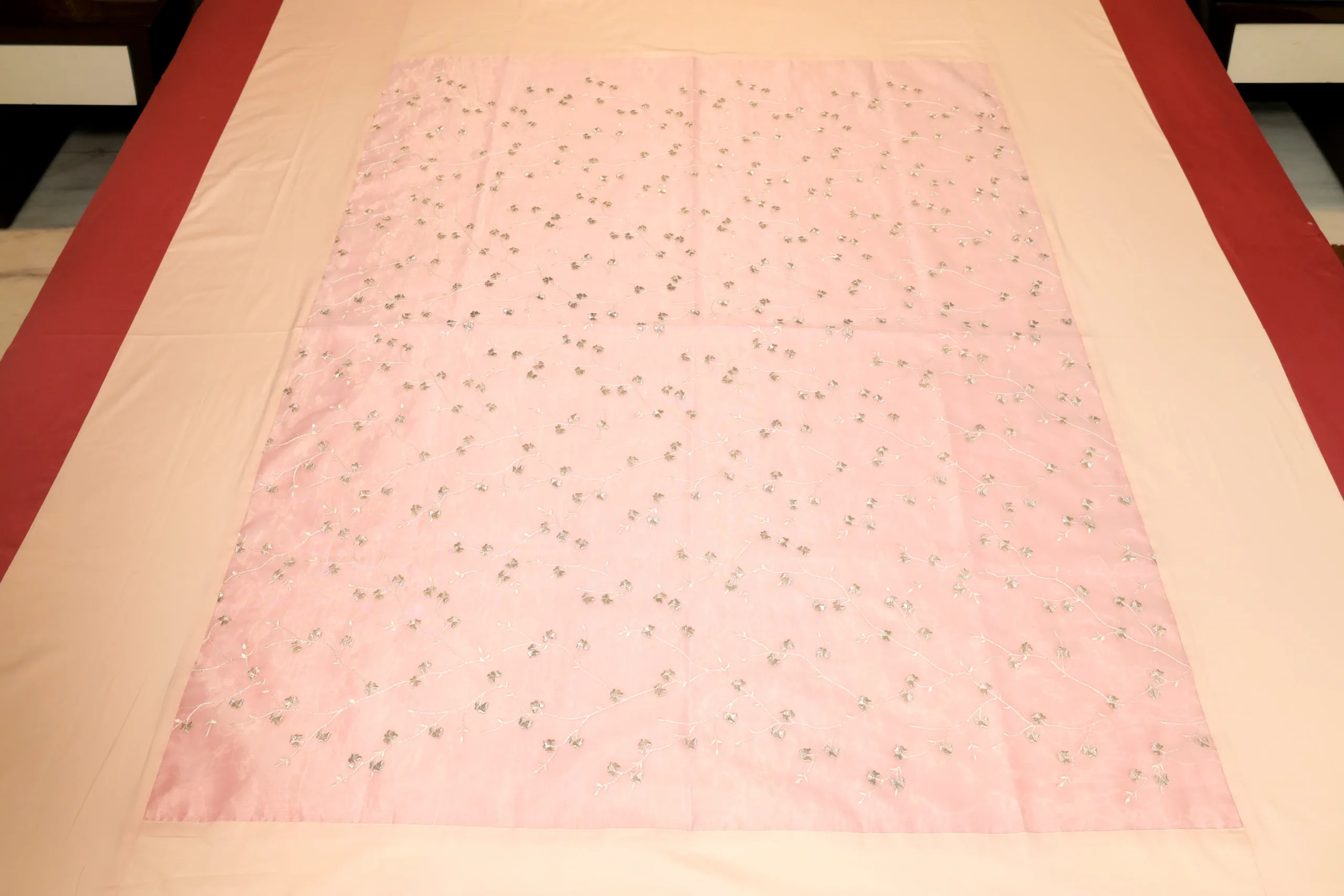 Net Embroidered Bedshee Pink (1)