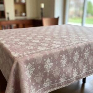 Rose Gold lounge table cover in gold embroidery
