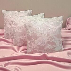 Rose Gold Sequin & Embroidered Cushion Cover - Set of 5